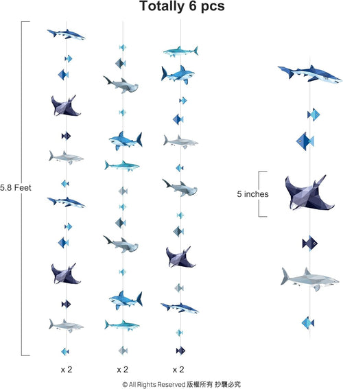 Shark Garland Under-the-Sea Party Decoration